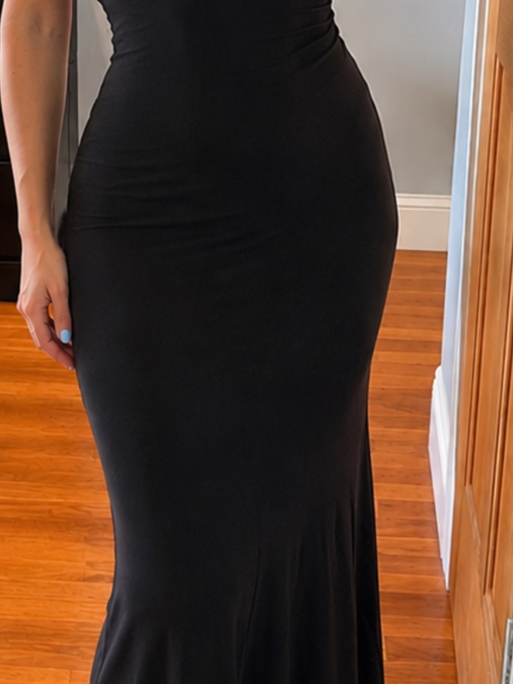 SHEIN Black Fitted Maxi Skirt
